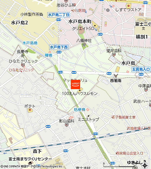 マックスバリュエクスプレス富士水戸島店付近の地図